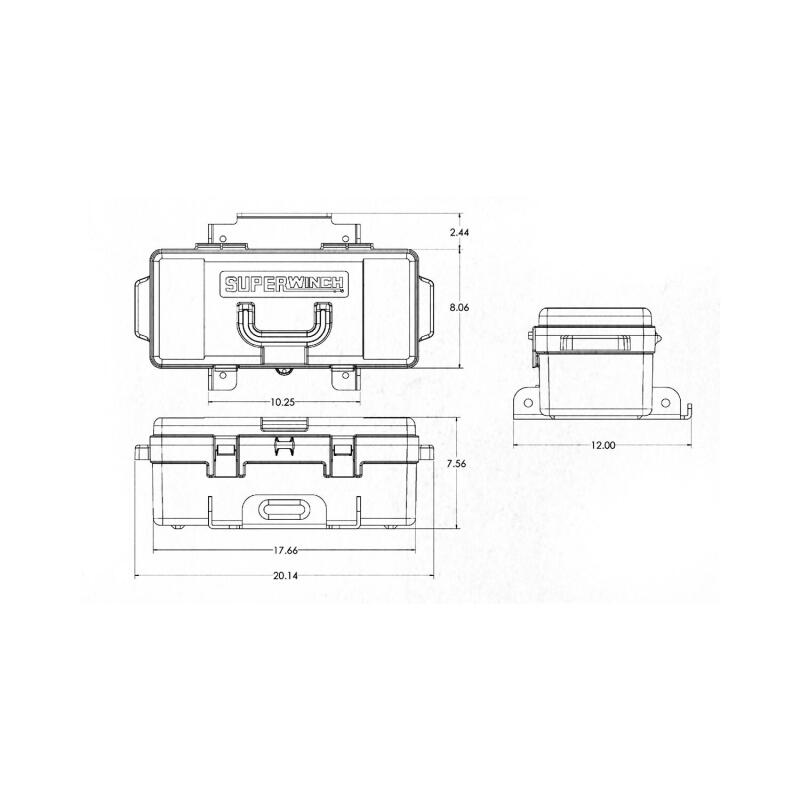 Superwinch 4000 LBS 12V DC 3/16in x 50ft Steel Rope Winch2Go Steel Rope