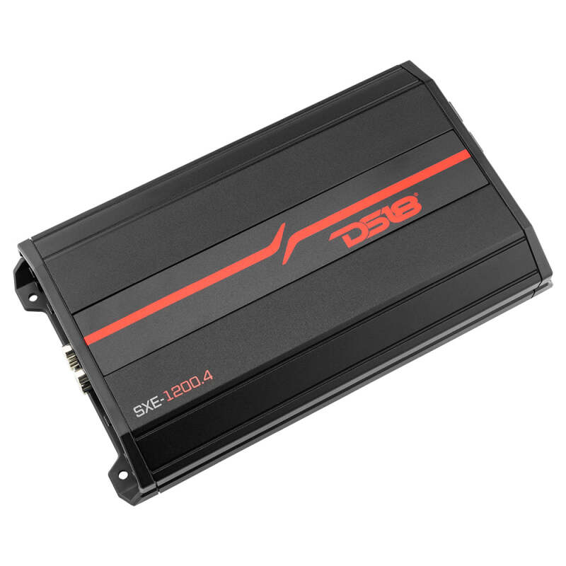 DS18 4-Channel SXE Amplifier Class A|B 2x 200/4ohm Bridge 4 x 100/2ohm 4 x 60/4ohm Watts RMS- Black