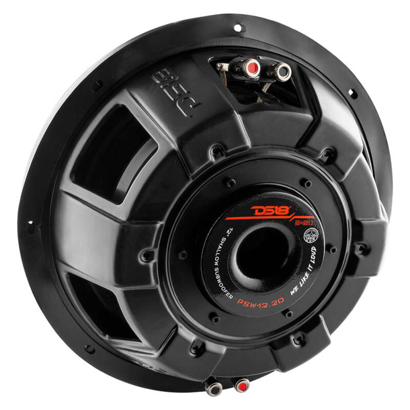 DS18 12in 600 Watts RMS 2 ohm DVC Shallow Mount Water Resistant Subwoofer