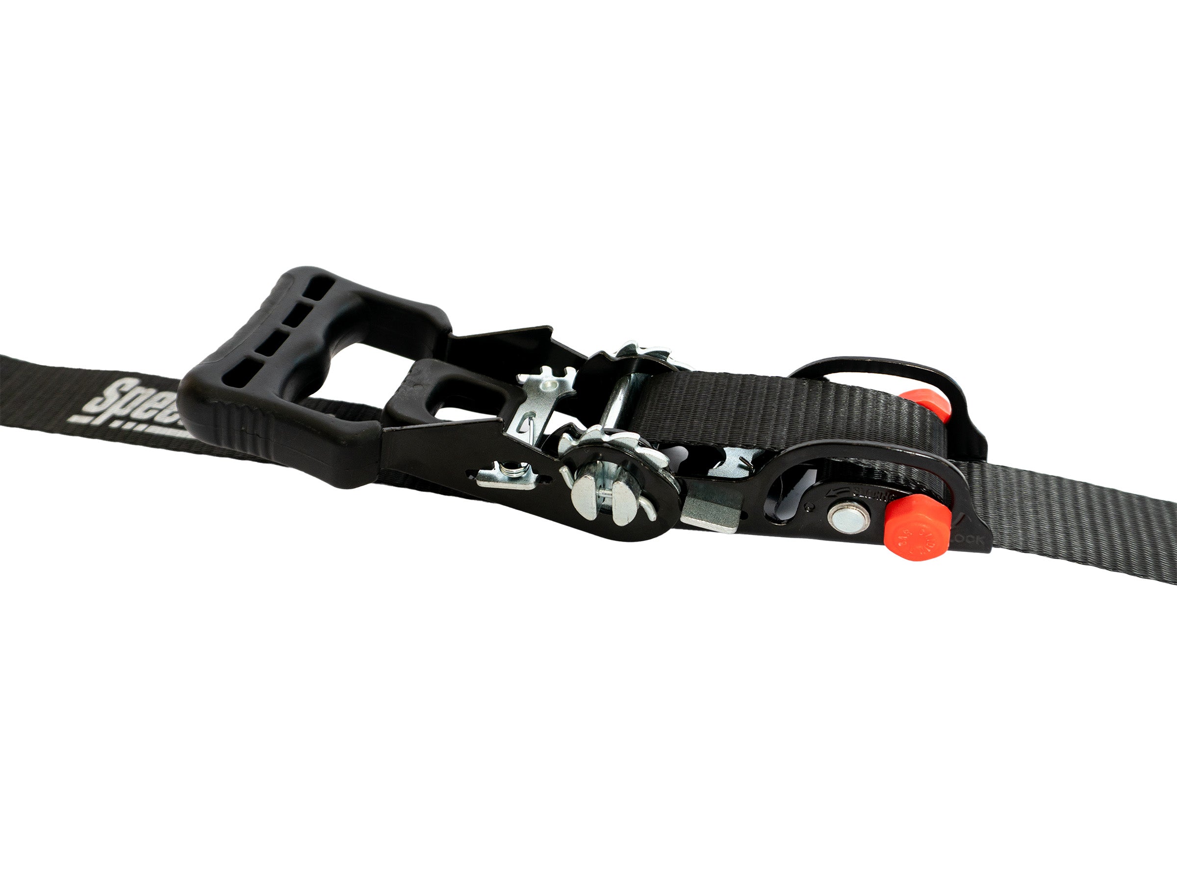 1.25" x 7ft Motorcycle Tie-Downs w/ Sliding Ratchet (2-Pack) - SpeedStrap