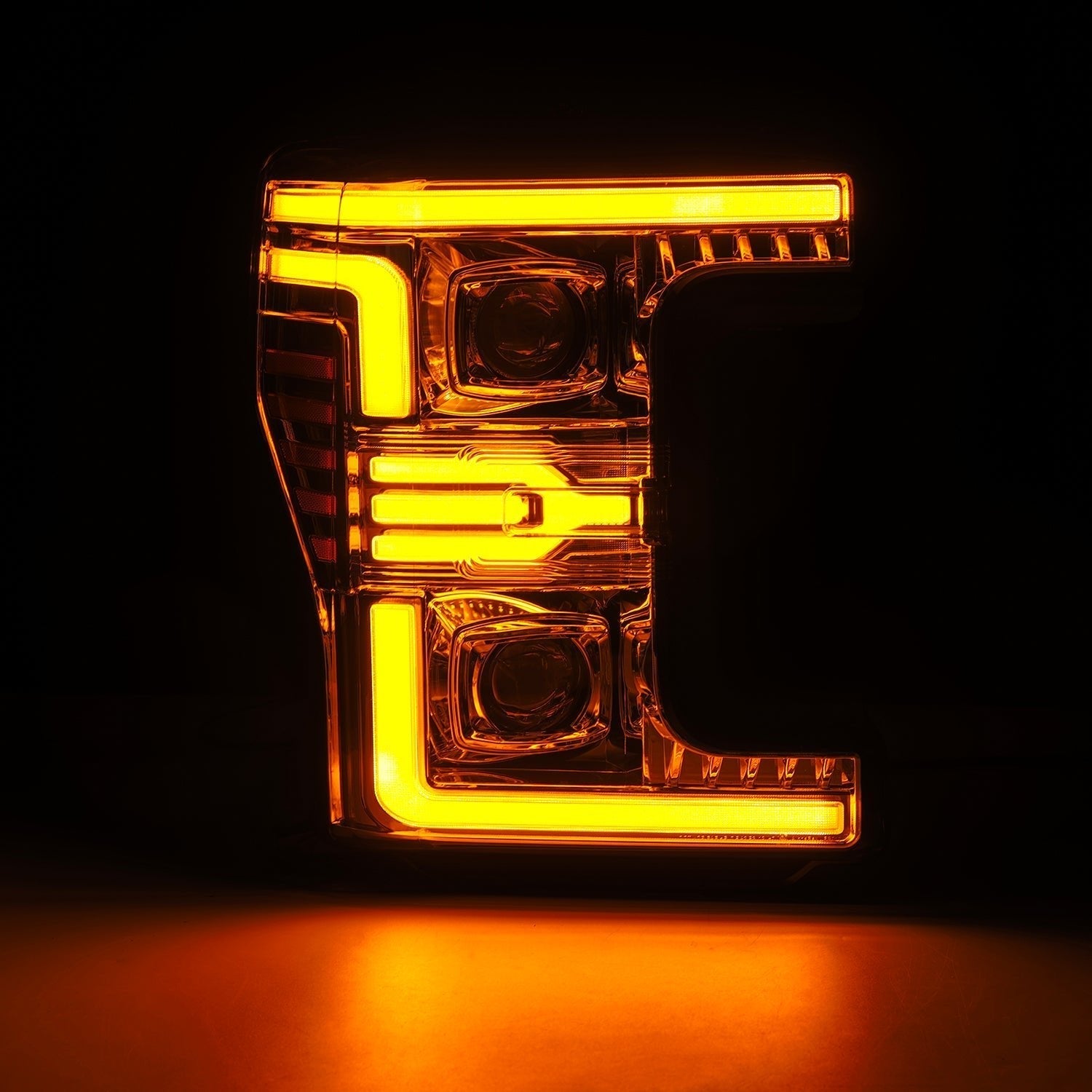 17-19 Ford Super Duty MKII LUXX-Series LED Projector Headlights Chrome