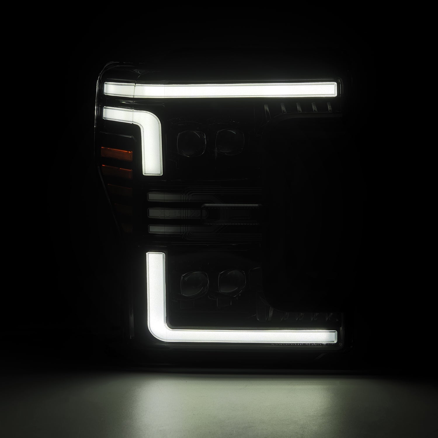 17-19 Ford Super Duty MKII NOVA-Series LED Projector Headlights Alpha-Black