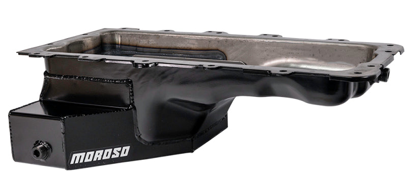 Moroso Ford 4.6/5.4L (w/Rear Sump) Road Race Baffled Wet Sump 8qt 6.5in Steel Oil Pan