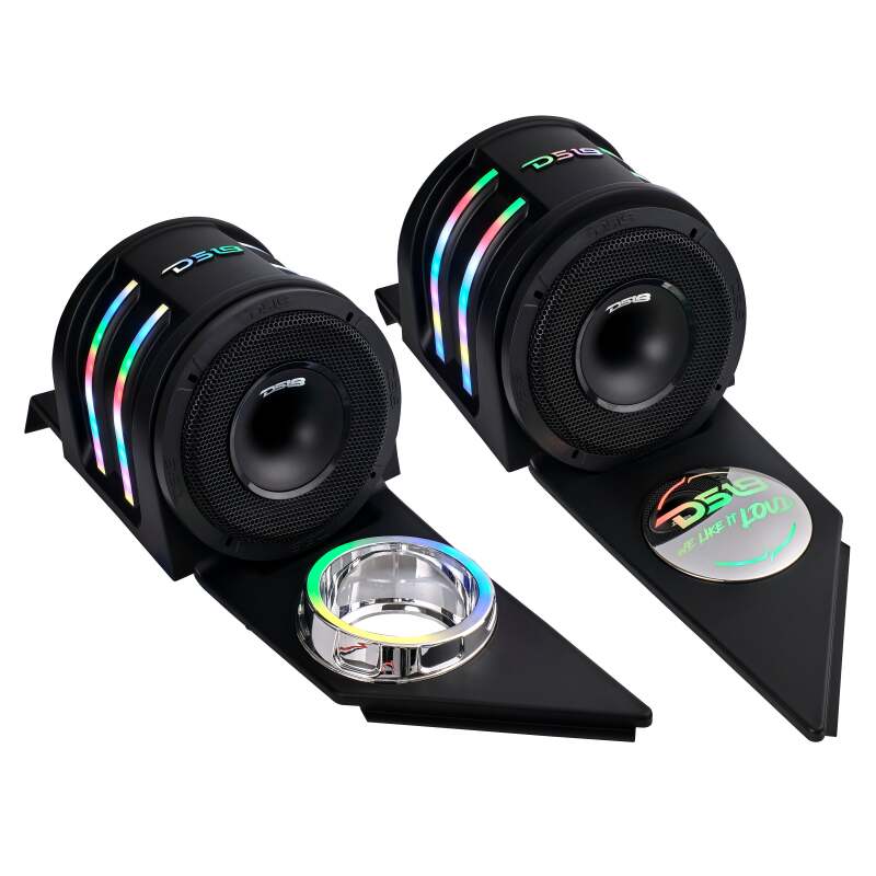 DS18 2015+ Polaris Slingshot Headrest Enclosure Fits 4 x 6.5in Speakers (Not Included)