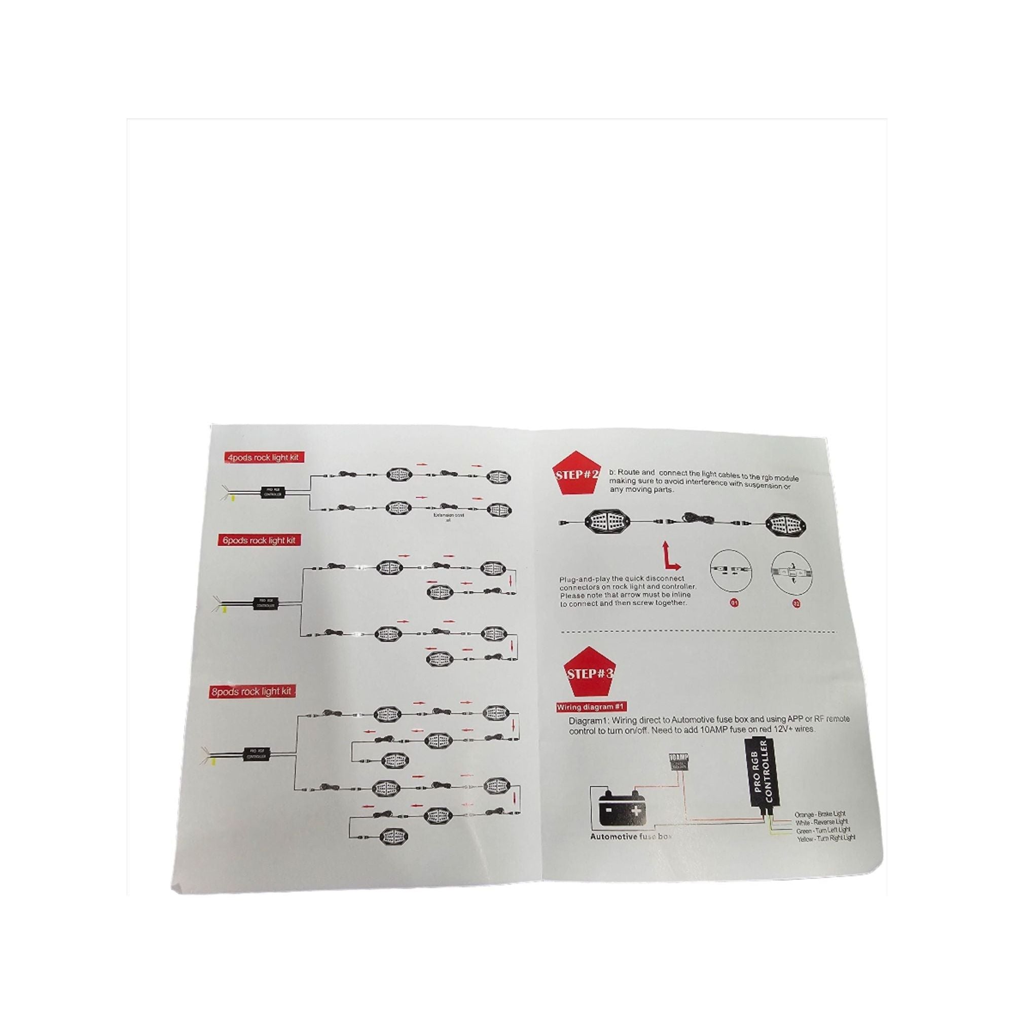 Install UTV 8-Pod Rock Light kit (Bluetooth App Controls)