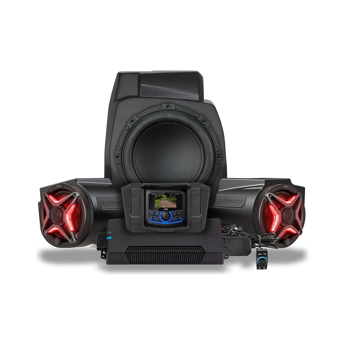 Polaris RZR Pro Series Phase-3 V-Spec 3-Speaker 1400watt System with JVC