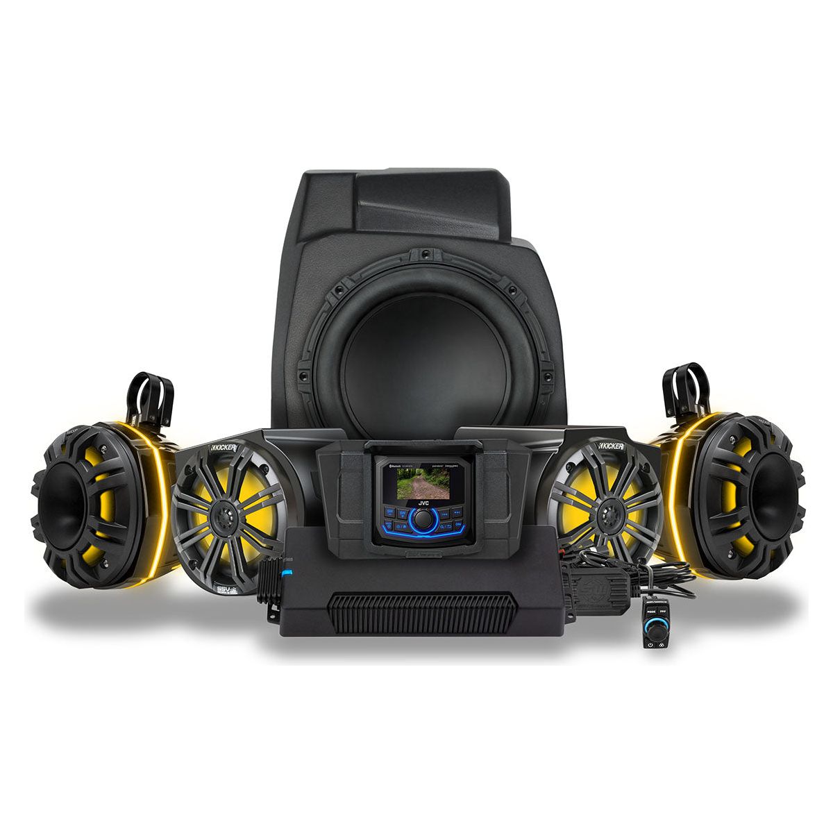 Polaris RZR Pro Series Phase-6 K-Spec 5-Speaker 1400watt System with JVC