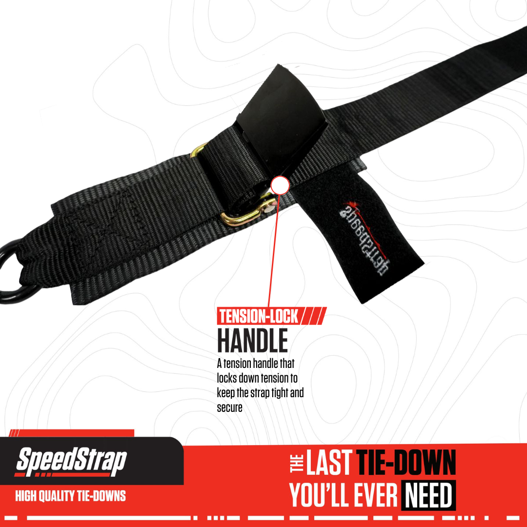 2” x 4’ Marine Transom Tie-Down Straps with Snap S-Hooks (2 Pack) - SpeedStrap