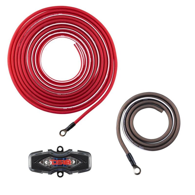 DS18 8-GA Amplifier Install Kit- Red