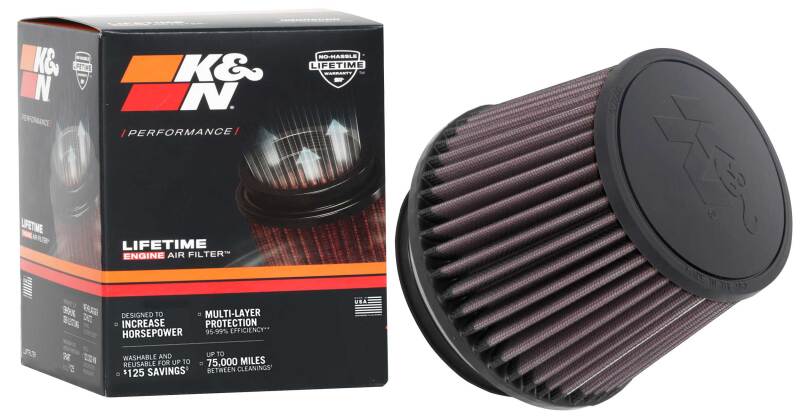 K&N Filter Universal X Stream Clamp-On 4-1/2in Flange 5-7/8in Base 4-1/2in Top 4-1/2in Height