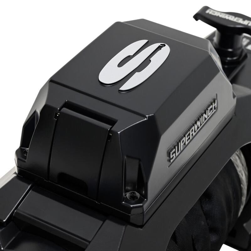 Superwinch 10000 LBS 12V DC 3/8in x 80ft Synthetic Rope SX10SR Winch - Semi Gloss Black