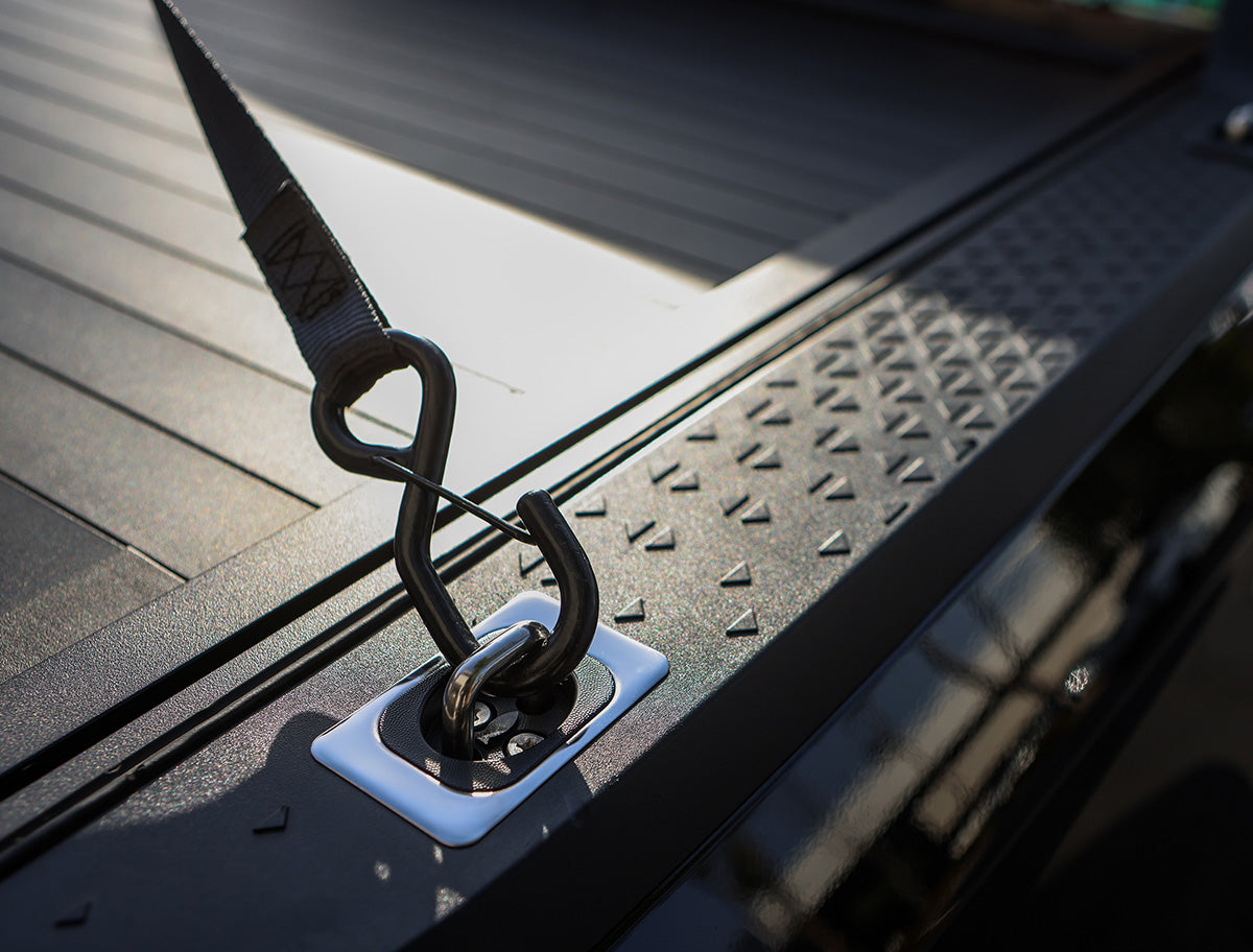 Stainless Steel Flush Fit Retractable Tie-Down Anchors | 1995+ Dodge RAM with Dually Bed | - SpeedStrap