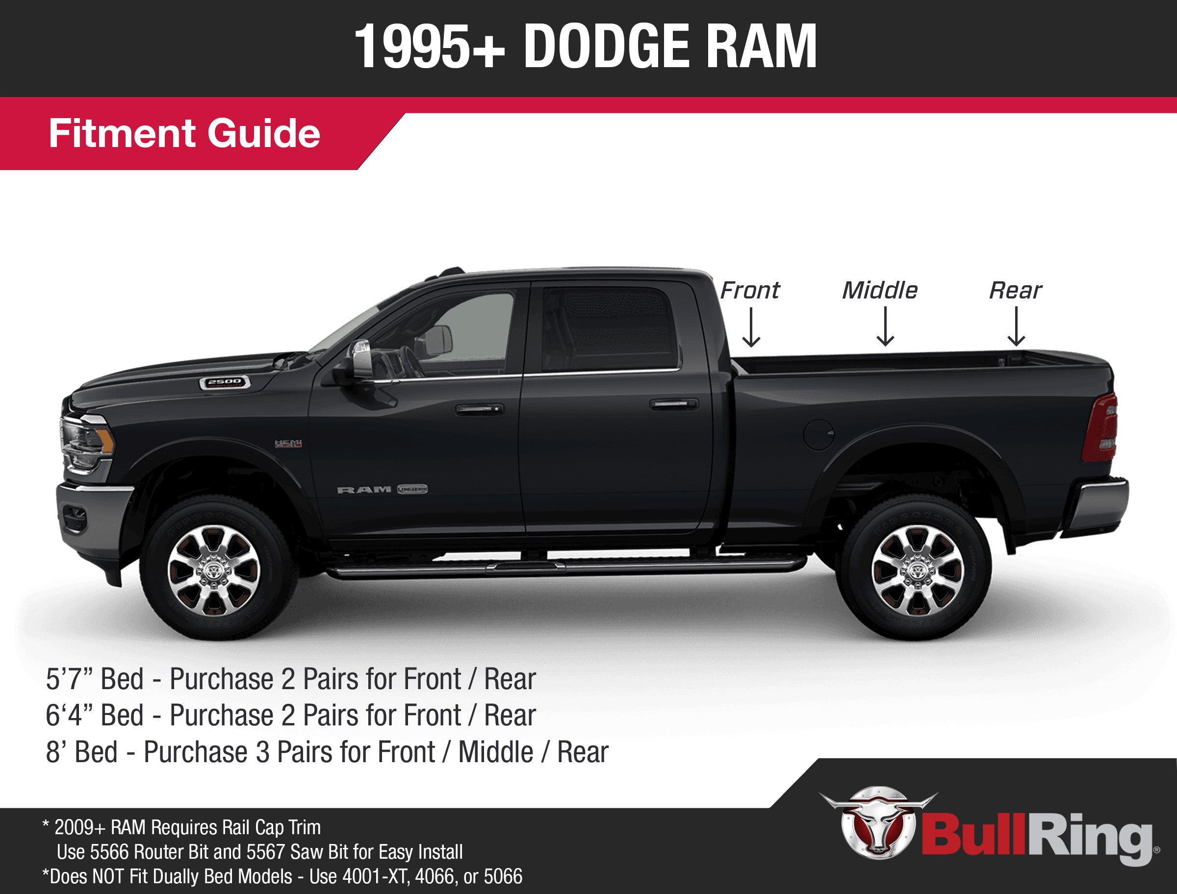 Stainless Steel Flush Fit Retractable Tie-Down Anchors | 1995+ Dodge RAM with Dually Bed | - SpeedStrap
