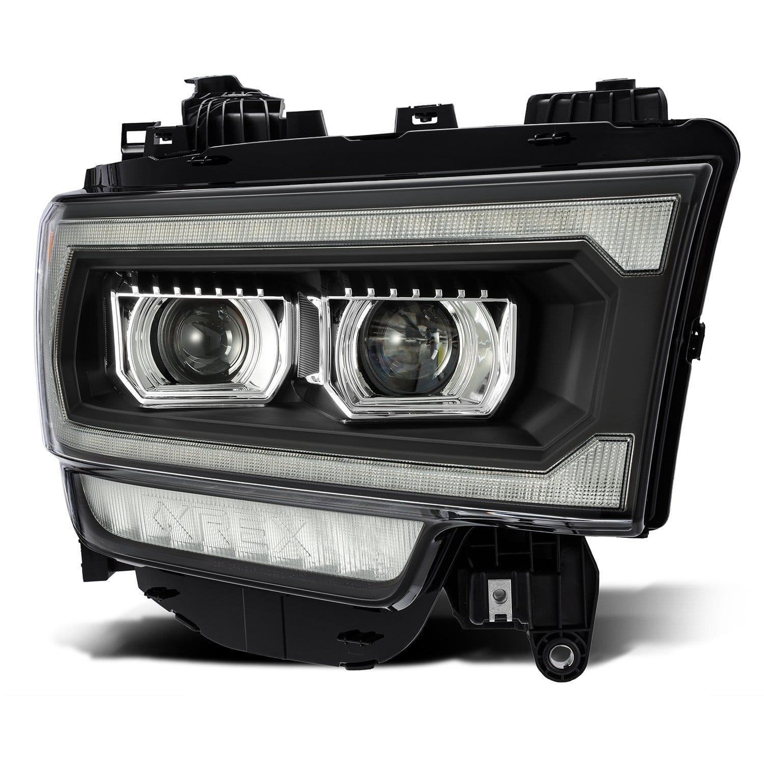 Alpha Rex 19-22 Ram 2500/3500/4500/5500 LUXX-Series LED Projector Headlights Black