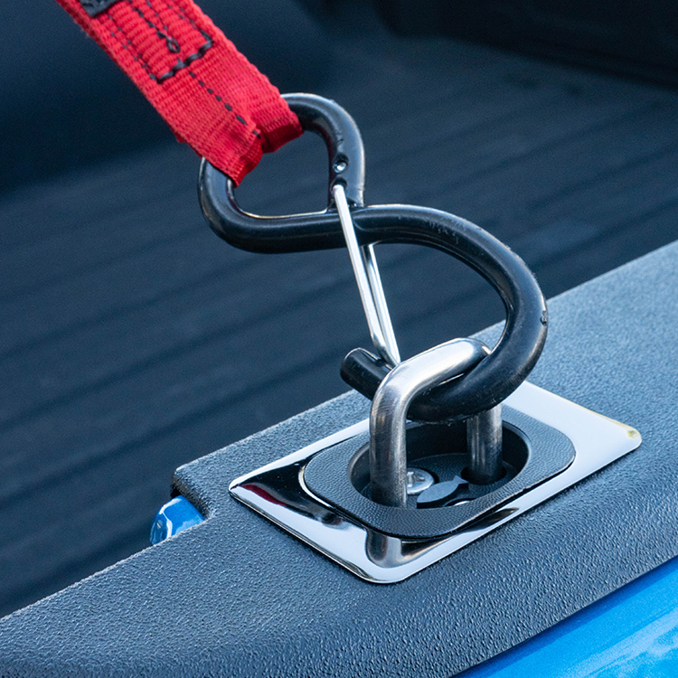 Gunmetal Flush Fit Retractable Tie-Down Anchors | 1995+ Dodge RAM with Dually Bed | - SpeedStrap