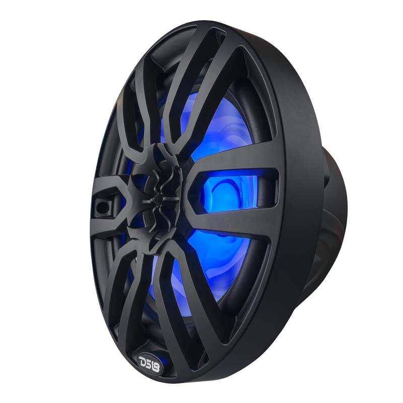 DS18 NXL Series Coaxial Marine Speakers w/ RGB Lights 8in 2-Way 125 Watts RMS 4 ohm Black