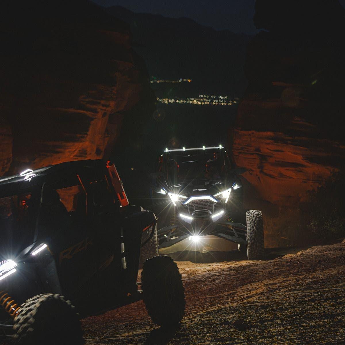 Polaris RZR Turbo R Plug & Play Auto-Cancel Turn Signal Kit with White Running Lights