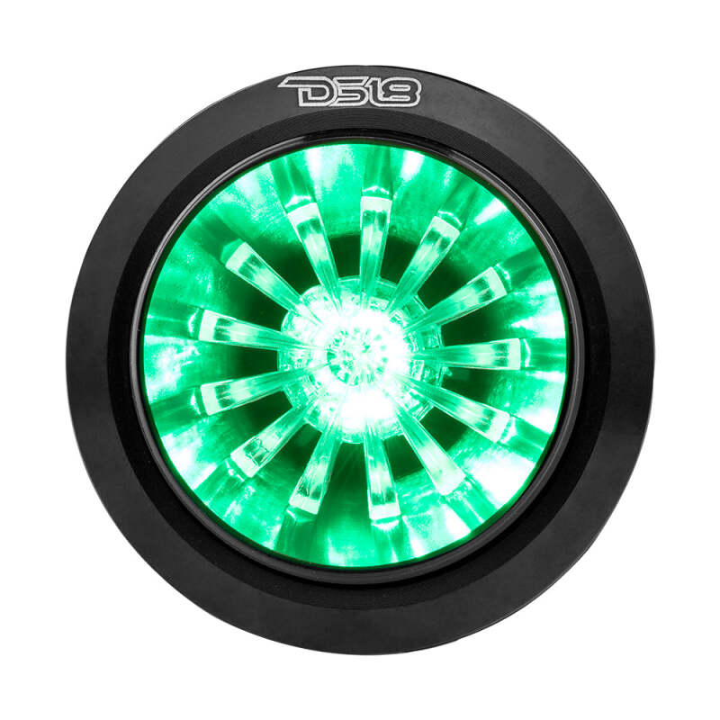 DS18 1.6in High Compression Neodymium Super Bullet Tweeter 140 Watts RMS 1in w/ RGB LED Lights