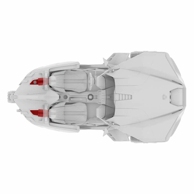 DS18 2015+ Polaris Slingshot Headrest Enclosure Fits 4 x 6.5in Speakers (Not Included)