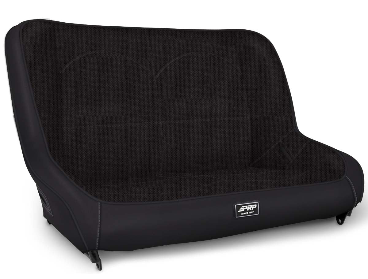 Low Back Rear Bench for Jeep TJ/LJ/JK; Black