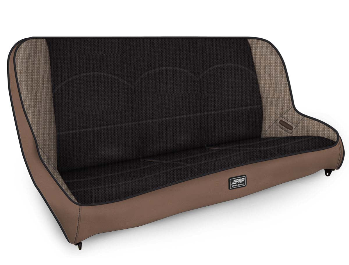 Low Back Rear Bench for Jeep JKU/JLU; Black