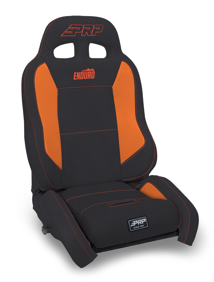 EnduroCrawl Reclining Suspension Seat, Black & Orange Vinyl