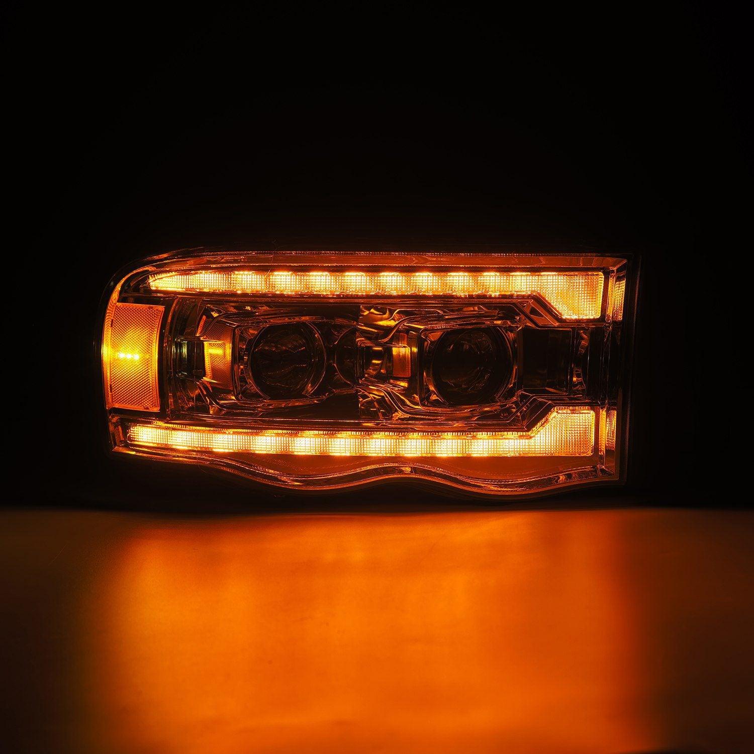 Alpha Rex 02-05 Dodge Ram LUXX-Series LED Projector Headlights Chrome