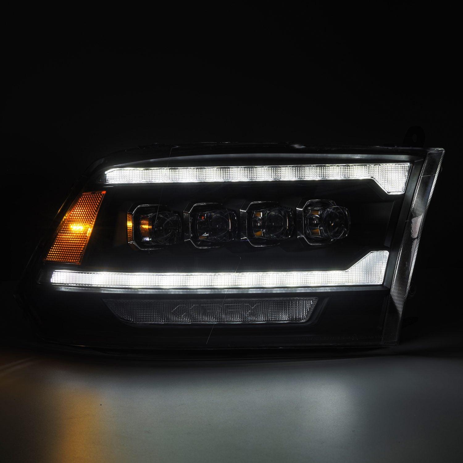Alpha Rex 09-18 Ram Truck NOVA-Series (5th Gen 2500 G2 Style) LED Projector Headlights Black
