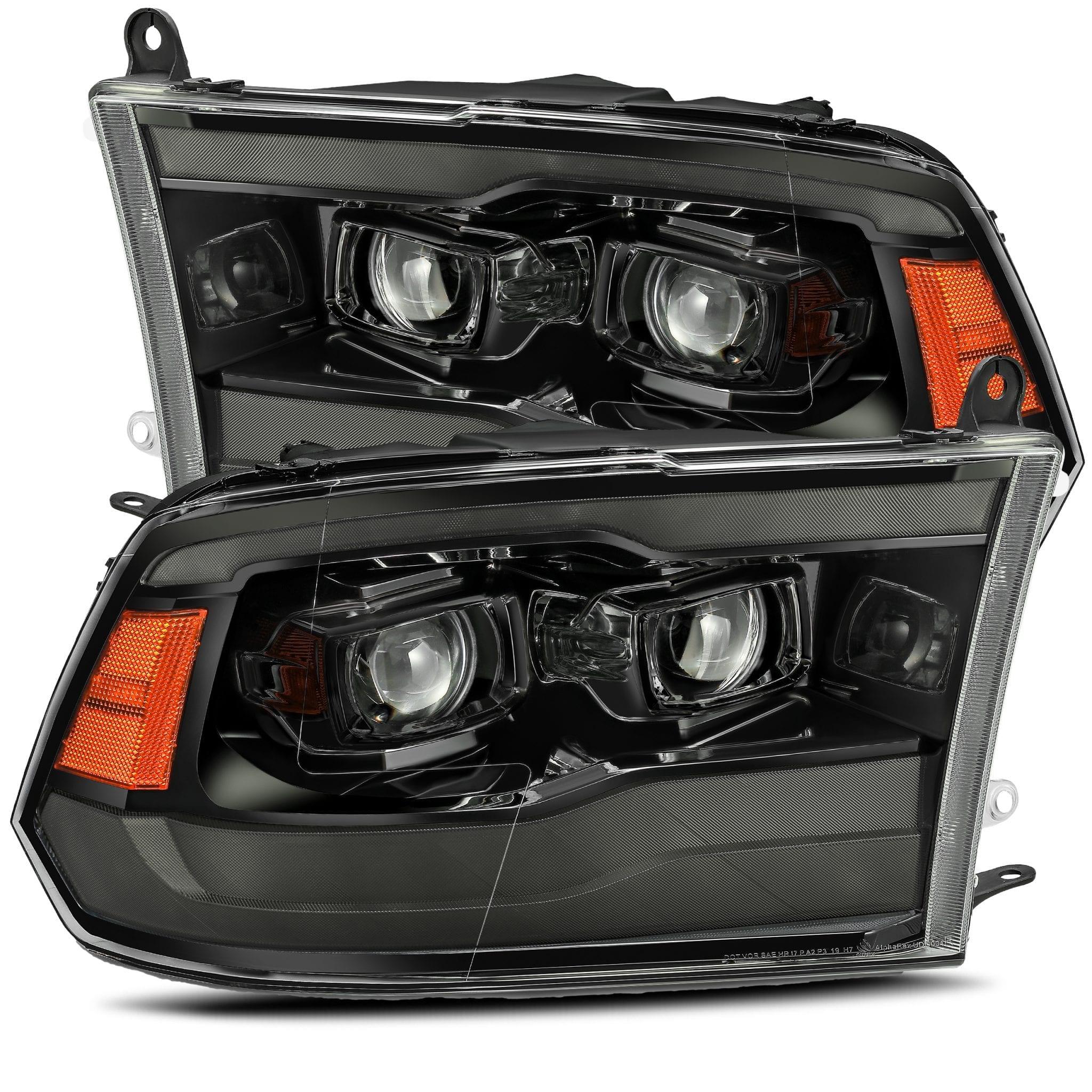 Alpha Rex 09-18 Ram Truck LUXX-Series LED Projector Headlights Alpha-Black