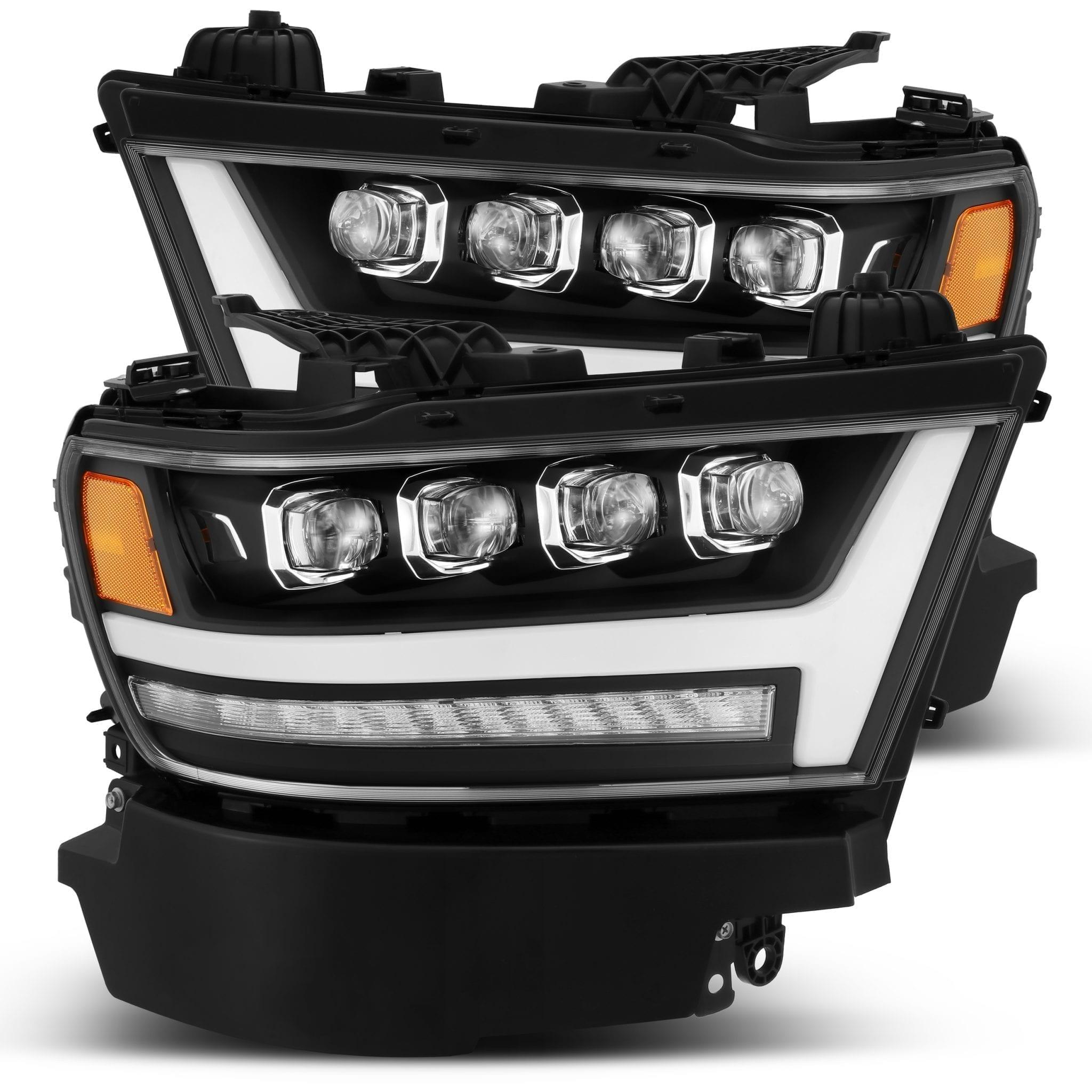 Alpha Rex 19-22 Ram 1500 NOVA-Series LED Projector Headlights Black