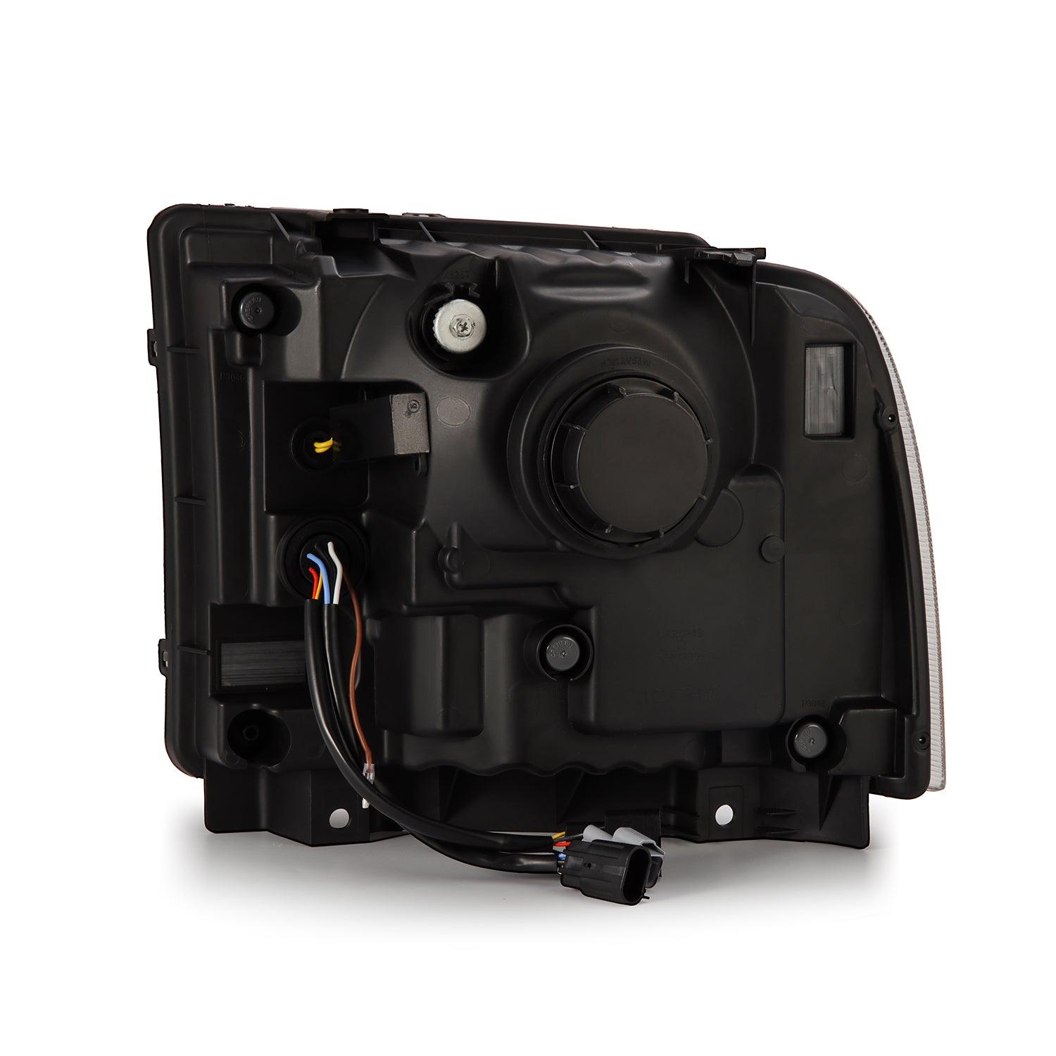 Alpha Rex 05-07 Ford Super Duty LUXX-Series LED Projector Headlights Alpha-Black