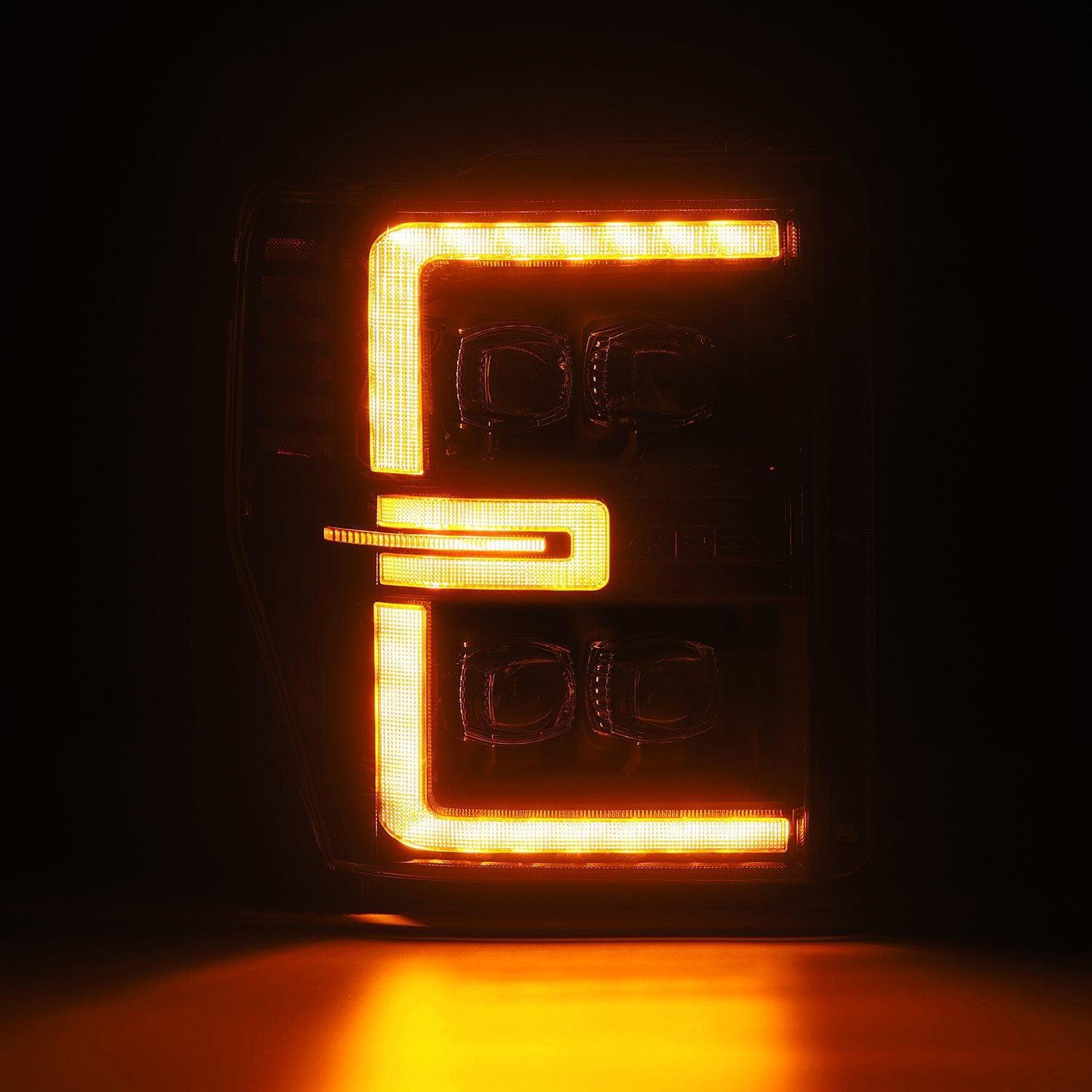 Alpha Rex 08-10 Ford Super Duty NOVA-Series LED Projector Headlights Black