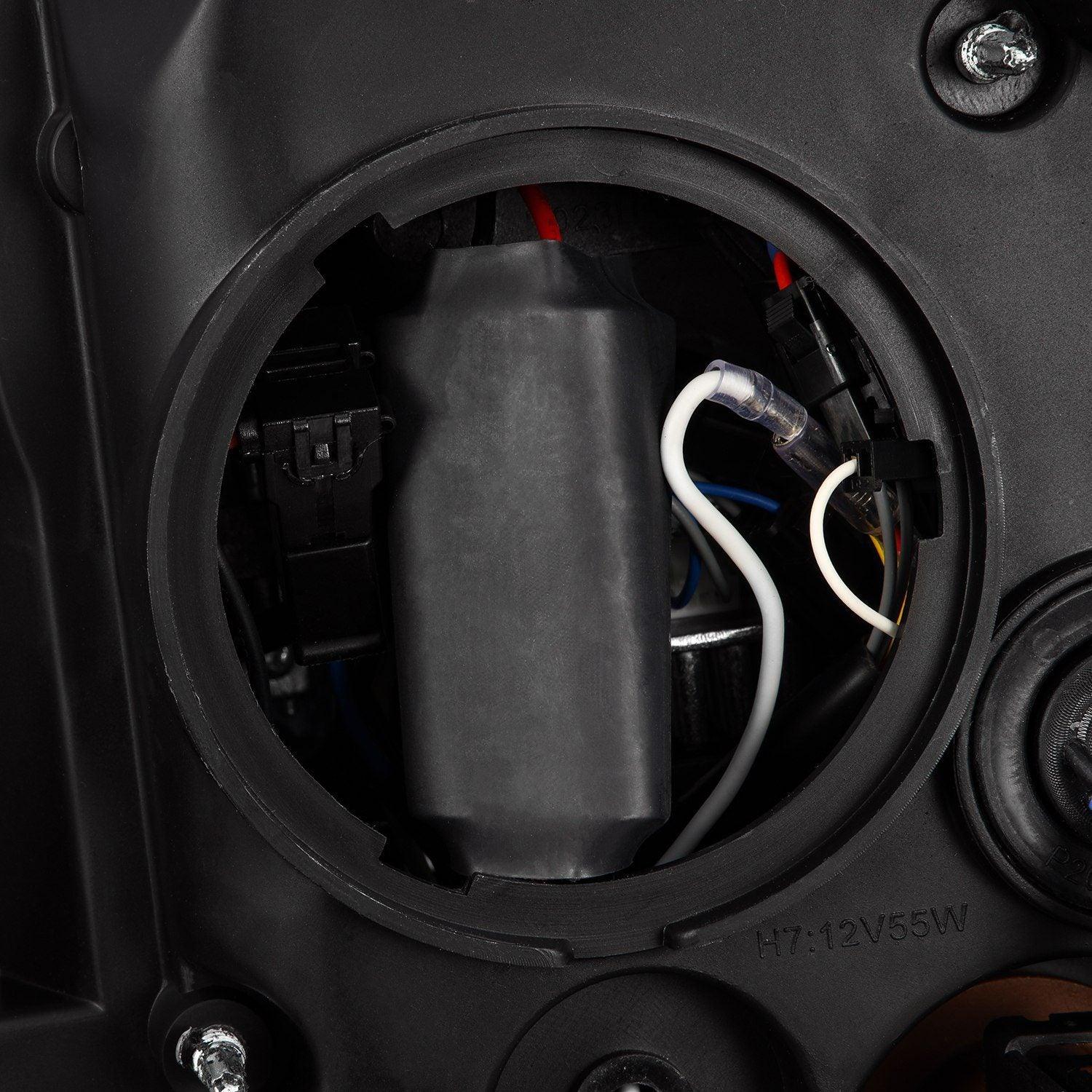 Alpha Rex 08-10 Ford Super Duty LUXX-Series LED Projector Headlights Black