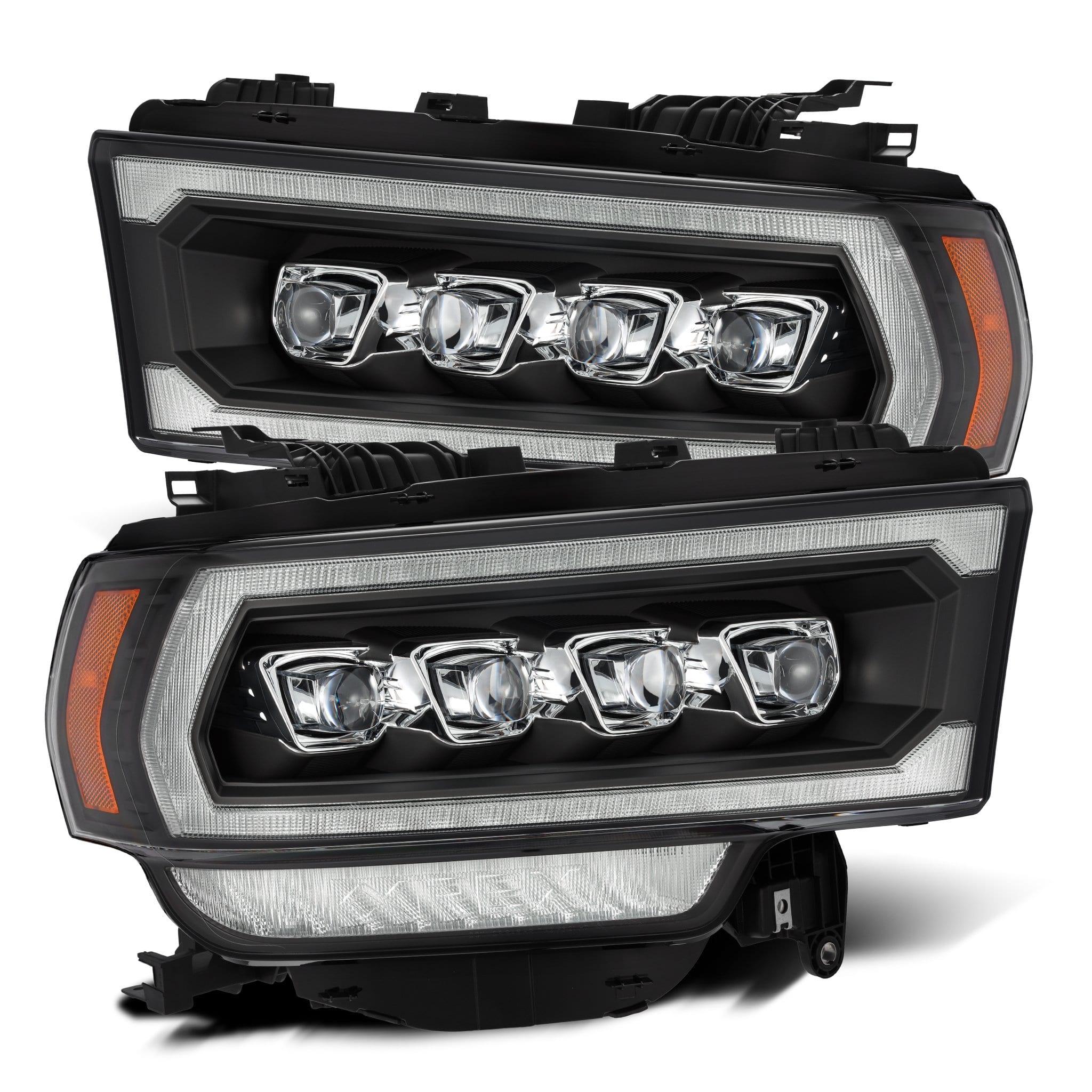 Alpha Rex 19-22 Ram 2500/3500/4500/5500 NOVA-Series LED Projector Headlights Black