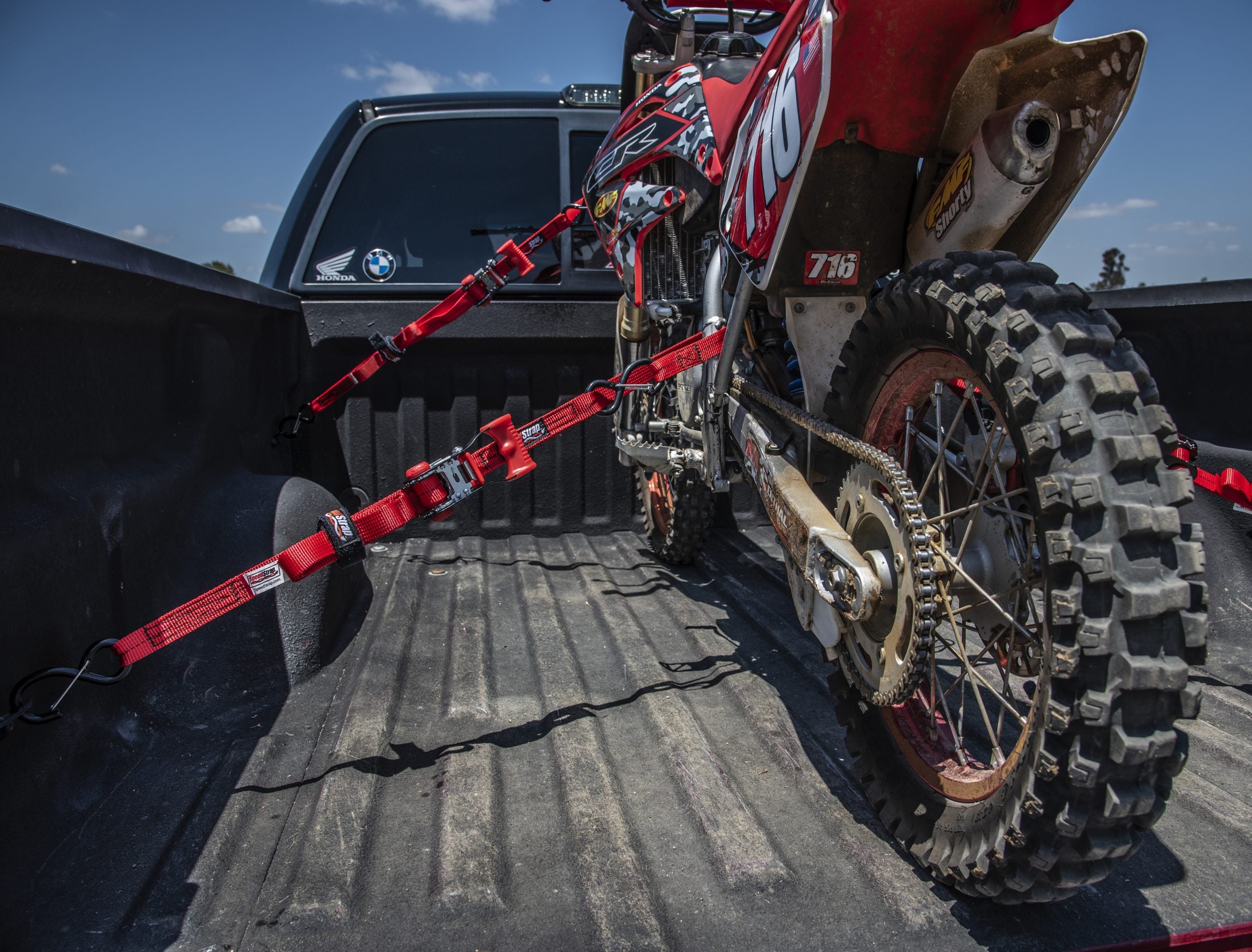 Heavy Duty Motorcycle/ATV Tie-Down Kit - Red - SpeedStrap