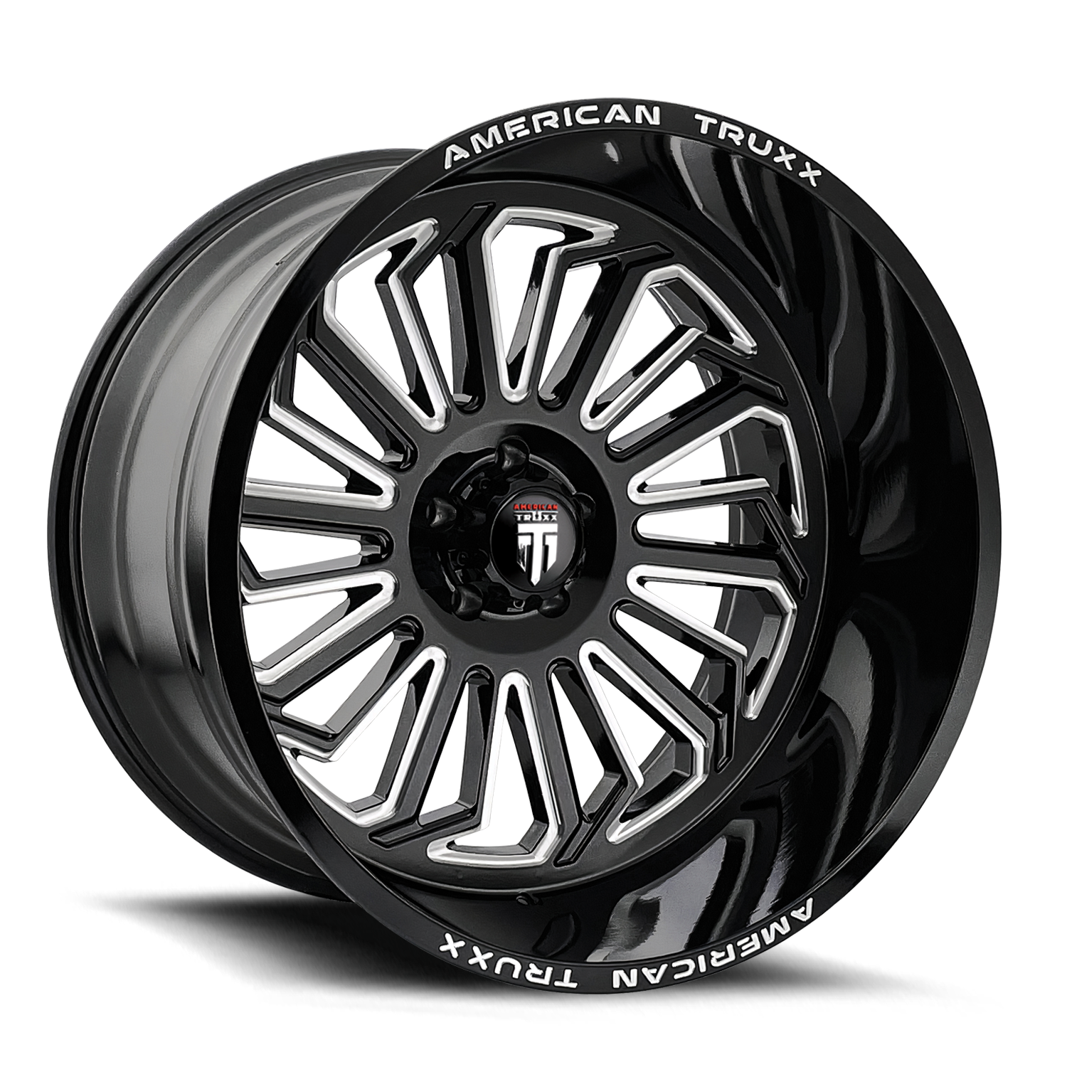 AMERICAN TRUXX AMERICAN TRUXX BUTCHER AT1916 GLOSS BLACK MILLED 24X14 6-135 -76MM 87.1MM