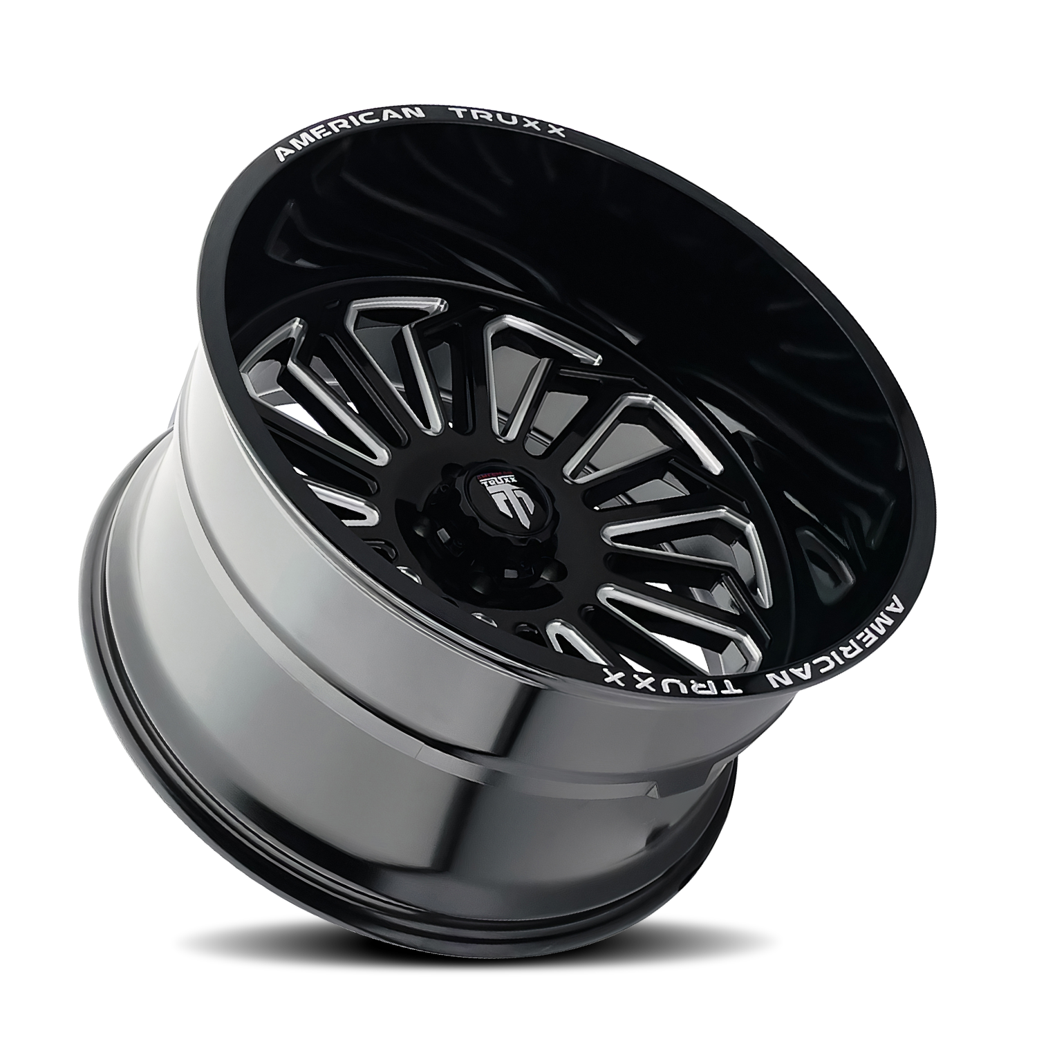 AMERICAN TRUXX AMERICAN TRUXX BUTCHER AT1916 GLOSS BLACK MILLED 24X14 5-127 -76MM 71.6MM