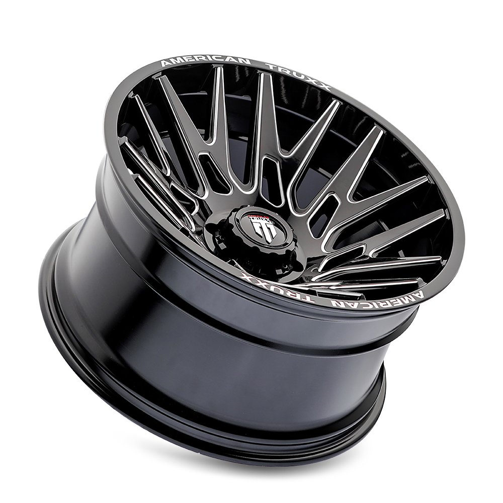 AMERICAN TRUXX AMERICAN TRUXX EVOLUTION AT1919 GLOSS BLACK MILLED 22X12 8-170 -44MM 125.2MM