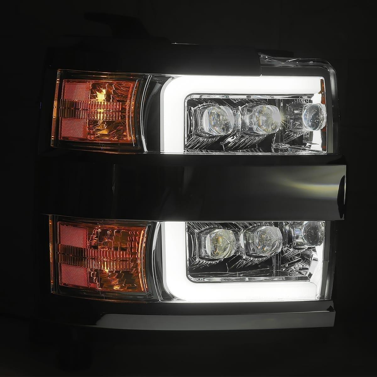Alpha Rex 15-19 Chevrolet Silverado 2500HD/3500HD NOVA-Series LED Projector Headlights Jet Black G2