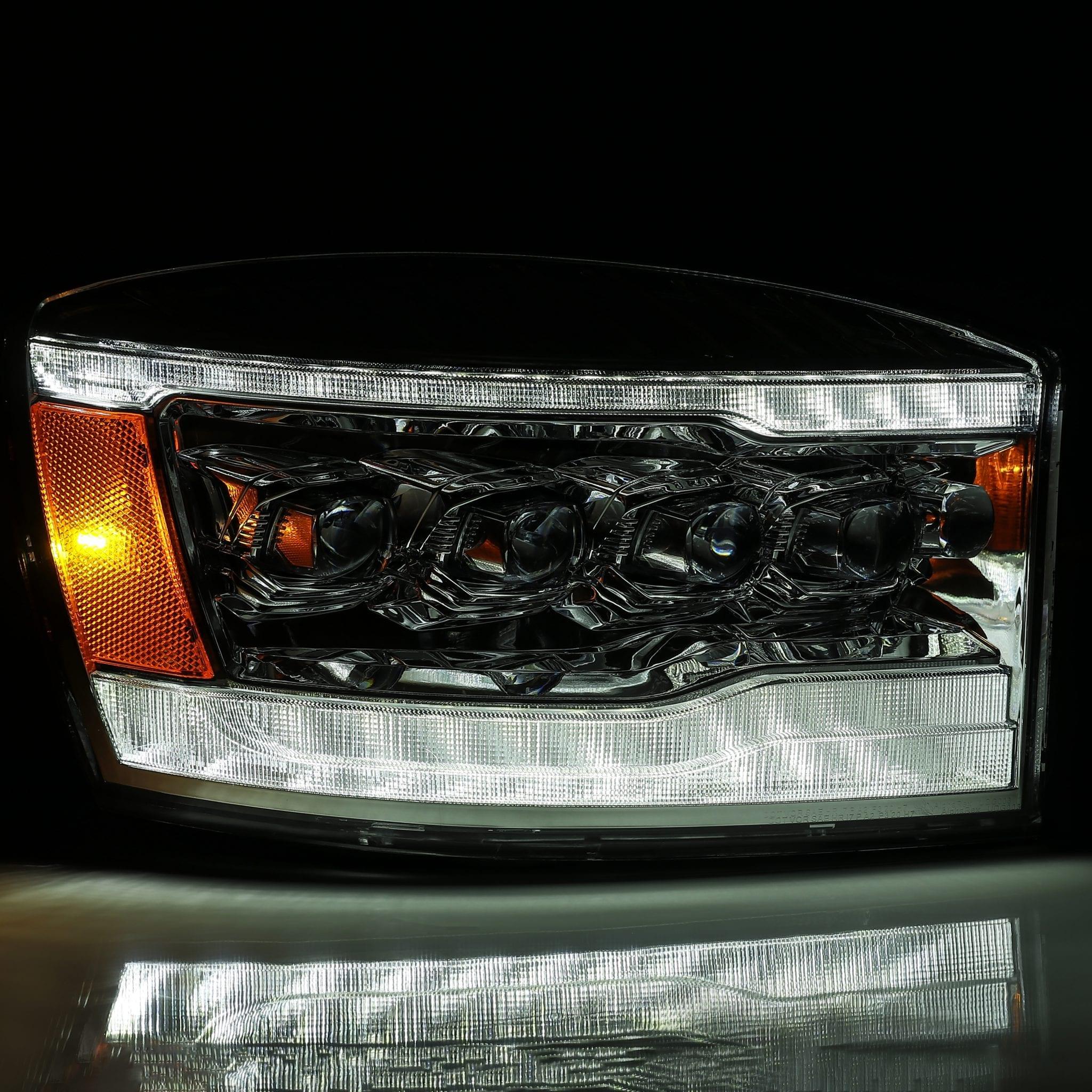 Alpha Rex 06-08 Dodge Ram NOVA-Series LED Projector Headlights Chrome