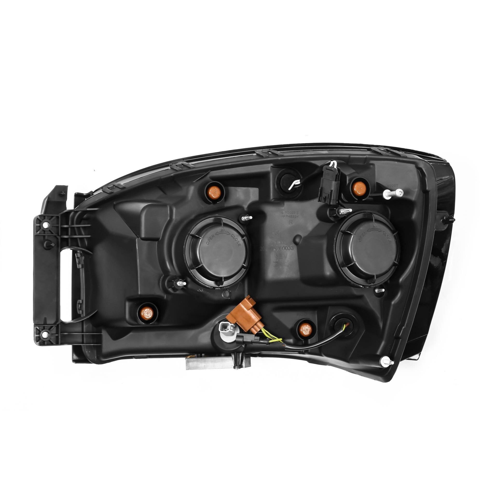 Alpha Rex 06-08 Dodge Ram NOVA-Series LED Projector Headlights Alpha-Black