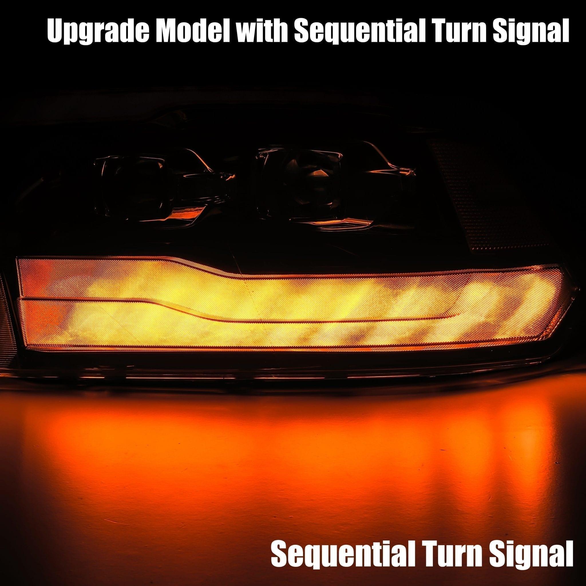 Alpha Rex 09-18 Ram Truck LUXX-Series LED Projector Headlights Black