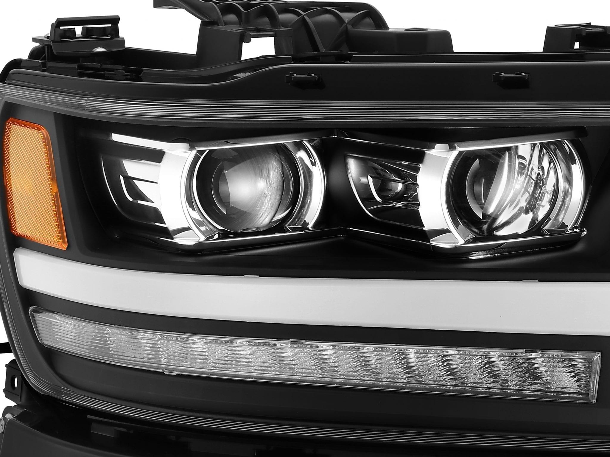 Alpha Rex 19-22 Ram 1500 LUXX-Series LED Projector Headlights Black