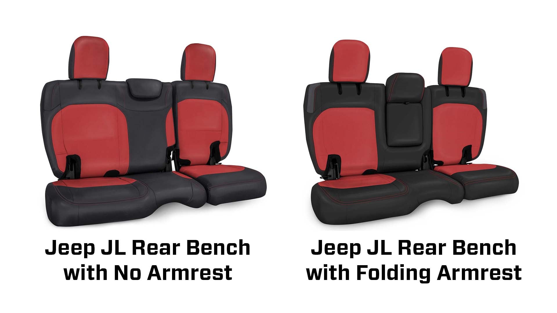 Rear Bench Cover for Jeep Wrangler JLU, 4 door with Armrest - Custom