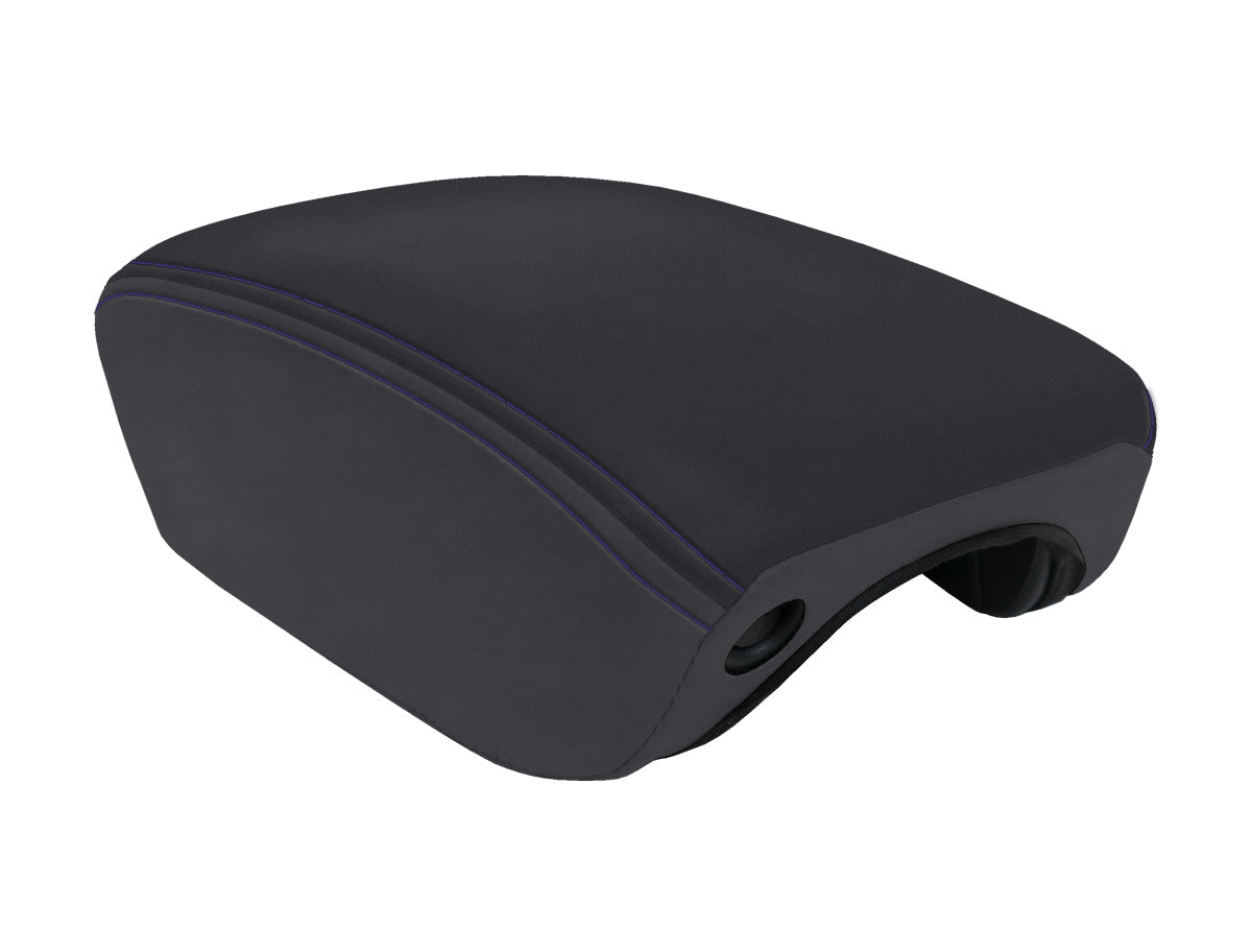 Center Console Cover for 2018+ Jeep Wrangler JL and Jeep Gladiator JT - Black with Red Stitching