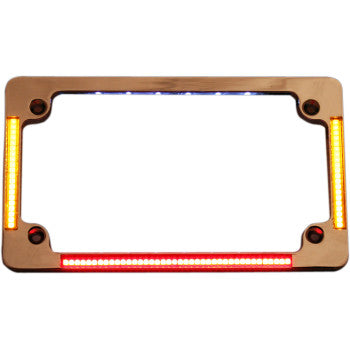 Custom Dynamics All-in-One License Plate Frame (Amber/Red)