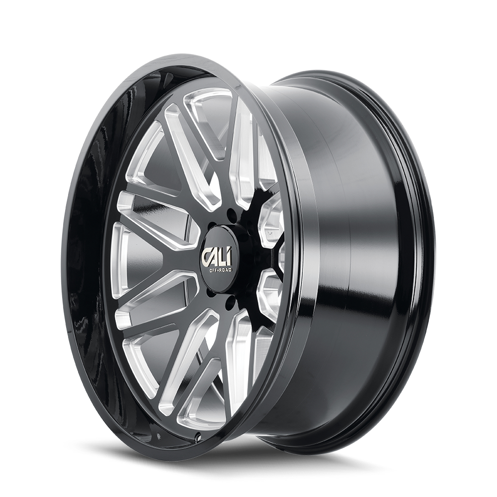 CALI OFF-ROAD CALI OFF-ROAD INVADER 9115 GLOSS BLACK MILLED 28X12 6-135 -44MM 87.1MM