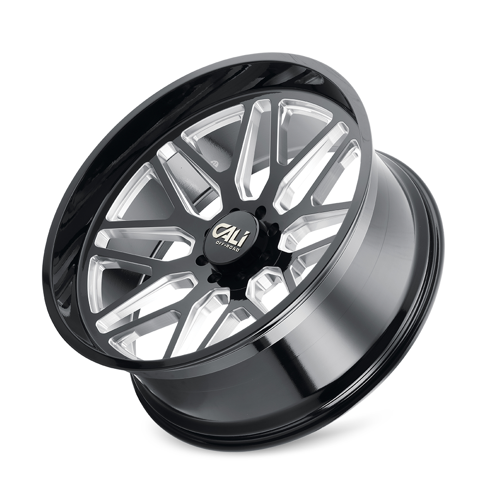 CALI OFF-ROAD CALI OFF-ROAD INVADER 9115 GLOSS BLACK MILLED 24X14 8-170 -76MM 125.2MM