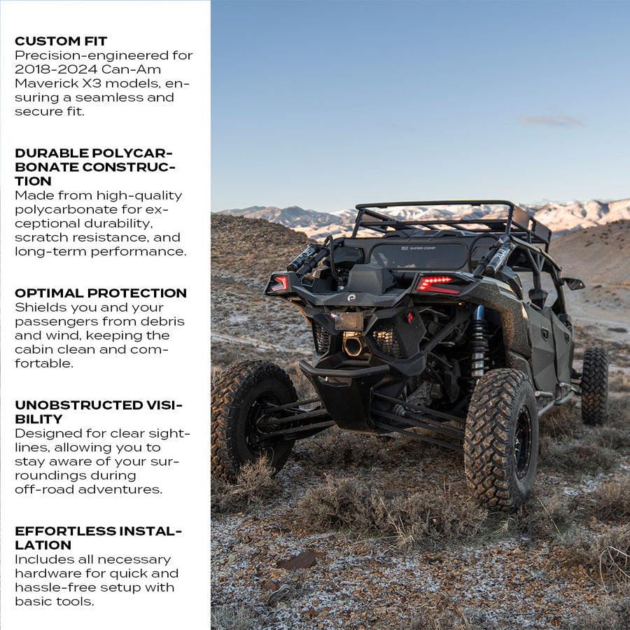 Can-Am Maverick X3 Rear Windshield