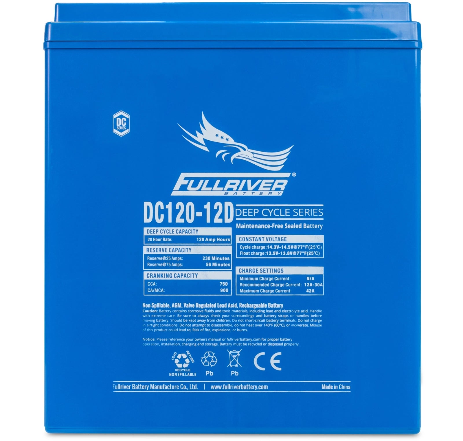 DC Series DC120-12D AGM battery from Fullriver Battery
